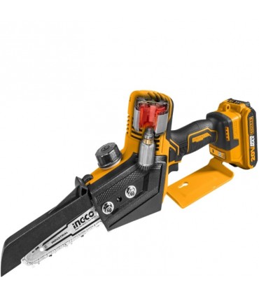 Ingco CGSLI2068 20V Lithium-Ion Brushless 6 Inch Cordless Mini Chain Saw - Bare Unit