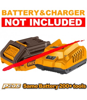 Ingco CGSLI2068 20V Lithium-Ion Brushless 6 Inch Cordless Mini Chain Saw - Bare Unit