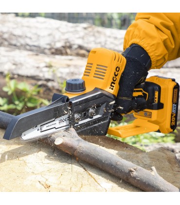Ingco CGSLI2068 20V Lithium-Ion Brushless 6 Inch Cordless Mini Chain Saw - Bare Unit