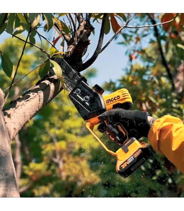 Ingco CGSLI2068 20V Lithium-Ion Brushless 6 Inch Cordless Mini Chain Saw - Bare Unit