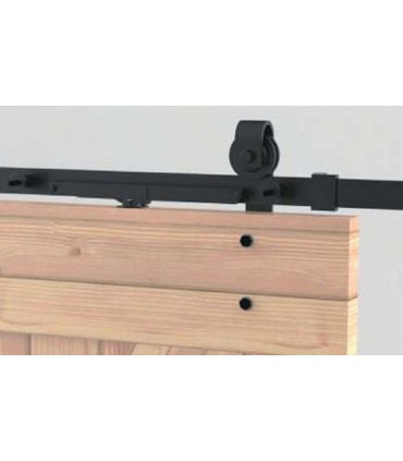 ecoWare DR-H07 Sliding Door Roller Set with 2 Side Damper Soft Close Function - Black