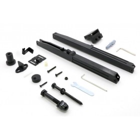 ecoWare DR-H07 Sliding Door Roller Set with 2 Side Damper Soft Close Function - Black