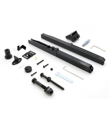 ecoWare DR-H07 Sliding Door Roller Set with 2 Side Damper Soft Close Function - Black