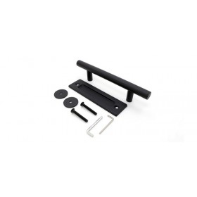 ecoWare 12 Inch Carbon Steel Door Handle - Black