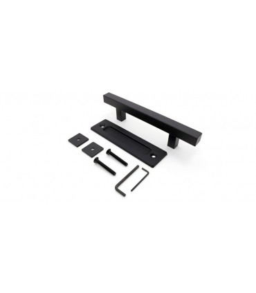 ecoWare 12 Inch Carbon Steel Door Handle - Black
