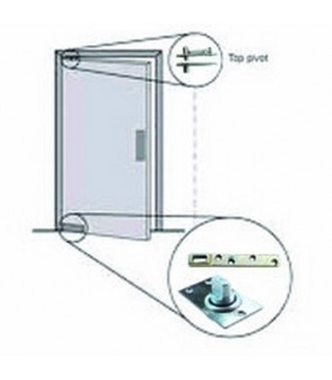 ecoWare Pivot Set for Wooden Door without Hold Open (Floor Spring - Small)