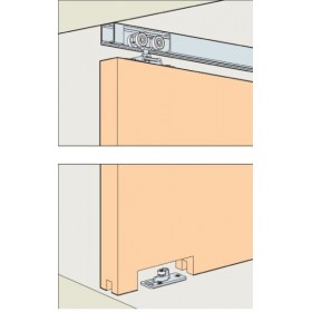 Hawa Porta 60/100 H Running Track for Ceiling or Wall Mounting for One Wooden Door Upto 60/100kg