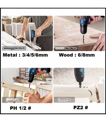 Bosch 15-Piece Straight Shank Wood and Metal Drill Bit Sets