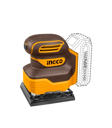 Ingco CSHSLI2014 20V Lithium-Ion Sheet Sander with 5pcs Sand Paper - Bare Unit
