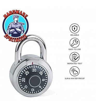 Hardware Specialist 50mm Round Dial Padlock / Pad Lock