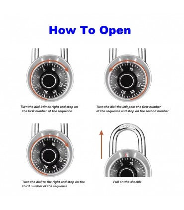 Hardware Specialist 50mm Round Dial Padlock / Pad Lock