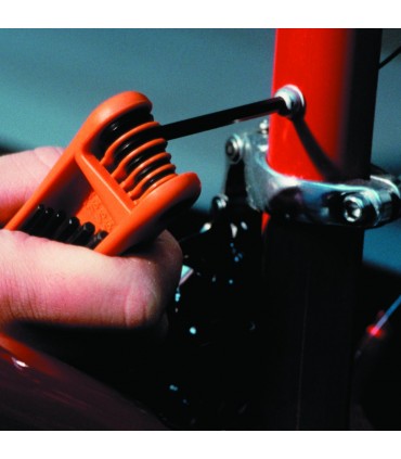 Bondhus GorillaGrip Fold Ups ProGuard Folding 1.5mm to 6mm in Hex Key Set of 7 Piece - Red/Black