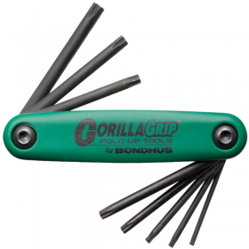 Bandhas TR-TF8 Gorilla Grip ProGear Tamper Resistant Torx Fold Ups Key - Set of 8 Piece