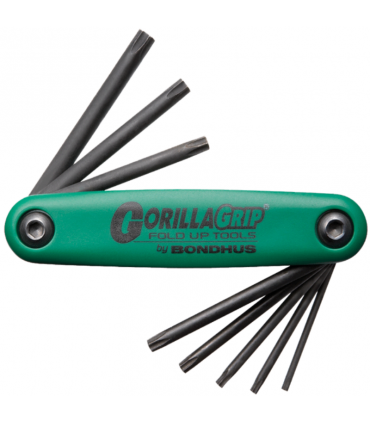 Bandhas TR-TF8 Gorilla Grip ProGear Tamper Resistant Torx Fold Ups Key - Set of 8 Piece