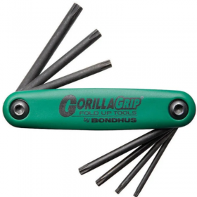 Bondhus GorillaGrip ProGuard Tamper Resistant Torx Fold Ups Key - Set of 7 Piece