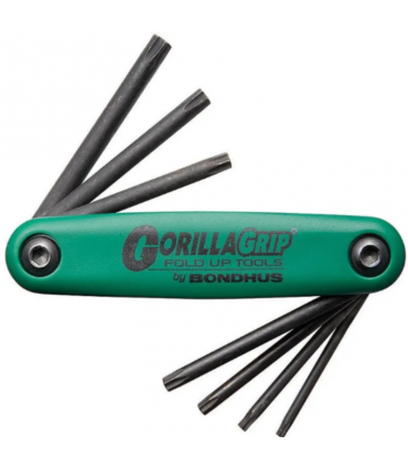 Bondhus GorillaGrip ProGuard Tamper Resistant Torx Fold Ups Key - Set of 7 Piece