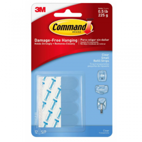 3M Command Adhesive Foam Small Refill Strips - Clear