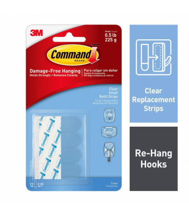 3M Command 17024CLR Small Clear Refill Strips