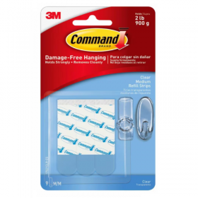 3M Command Adhesive Foam Medium Refill Strips - Clear