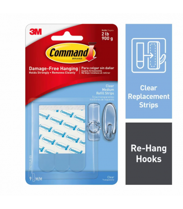 3M Command Adhesive Foam Medium Refill Strips - Clear