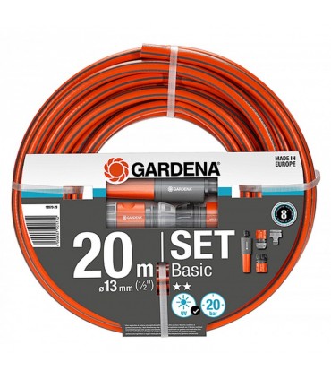 Gardena 18970 20 Bar Basic Hose Set 13mm Hose Diameter- 20 m