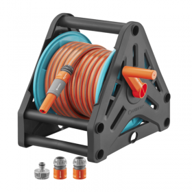 Gardena 18980 Basic Hose Reel Set - 20 m with 13 mm Hose and Basic Spray Gun Set