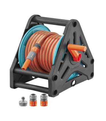 Gardena 18980 Basic Hose Reel Set - 20 m with 13 mm Hose and Basic Spray Gun Set