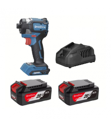 Dong Cheng DCPL208 20V Max 4.0Ah Lithium-Ion Cordless Brushless Impact Driver Kit