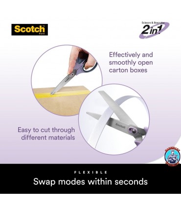 3M Scotch Stainless Steel Dual-Function 7 inch Unboxing Scissors
