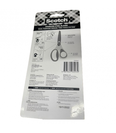 3M Scotch Stainless Steel Dual-Function 7 inch Unboxing Scissors