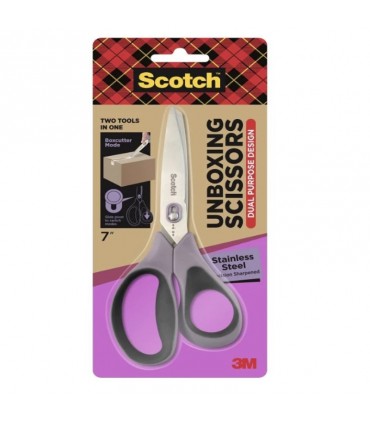 3M 1487 Scotch Stainless Steel Dual-Function 7 inch Unboxing Scissors