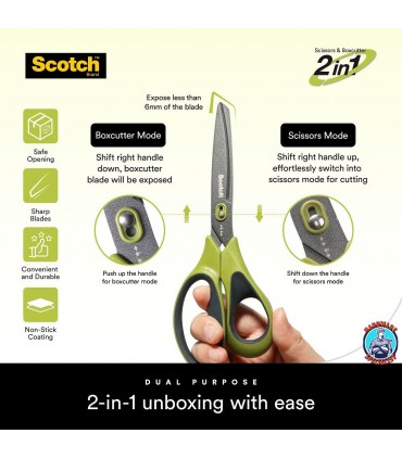 3M Scotch Non-Stick Dual-Function 7 inch Non-Stick Scissors