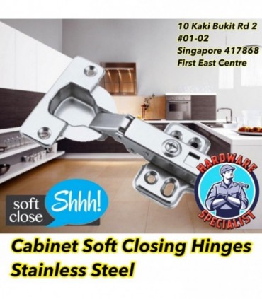 Stainless Steel Full Overlay Cabinet Soft Closing Hinge