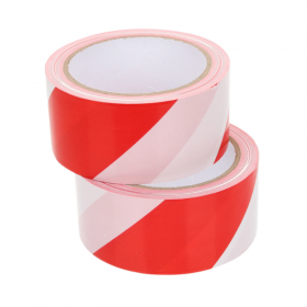 Red White Non-adhesive Striped Barricade Caution and Safety Hazard Tape