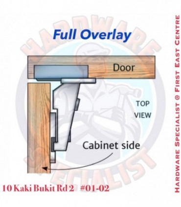 Stainless Steel Full Overlay Cabinet Soft Closing Hinge