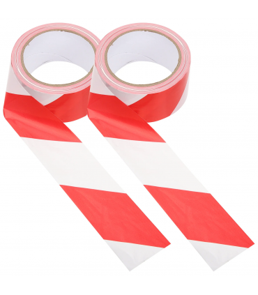 Red White Non-adhesive Striped Barricade Caution and Safety Hazard Tape
