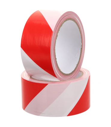 Red White Non-adhesive Striped Barricade Caution and Safety Hazard Tape