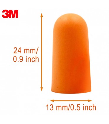 3M 1100 Noise Cancellation Earplugs - Orange