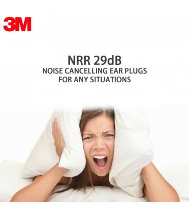 3M 1100 Noise Cancellation Earplugs - Orange