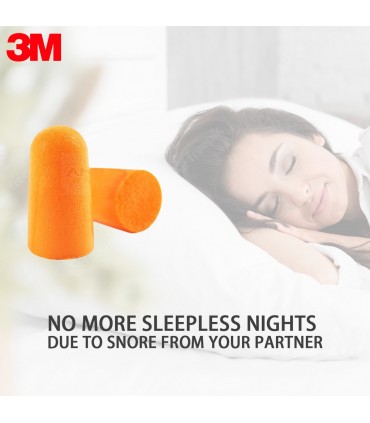 3M 1100 Noise Cancellation Earplugs - Orange