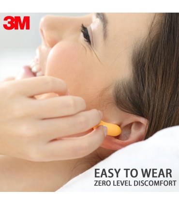 3M 1100 Noise Cancellation Earplugs - Orange