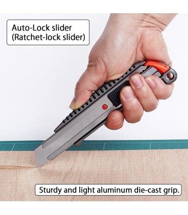 NT Cutter L-500GRP Auto Lock Heavy Duty Utility Knife