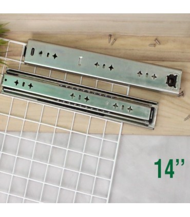 Full Extension Drawer Slide Colled-Rolled Steel Drawer Rail Side Mounted Drawer Slide