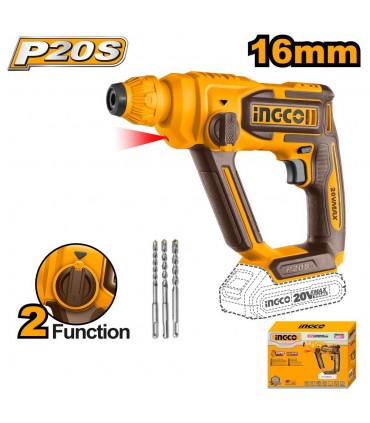 Ingco 20V Lithium-Ion SDS-plus Rotary Hammer Drill