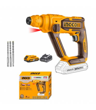 Ingco 20V Lithium-Ion SDS-plus Rotary Hammer Drill
