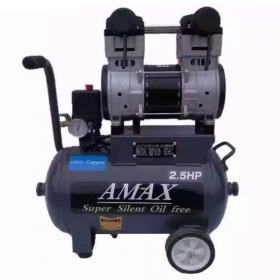 Amax AM2524 Air Compressor Oil Free Single Stage Series 2.5 HP 24L 8 BAR 230V  50Hz Low Noise Oil Free (w/MOM Cert)