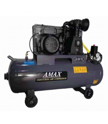 Amax AM30-100H Air Compressor Belt Drive Single Stage Series 3HP 100L 8BAR 230V 50Hz (w/MOM Cert)