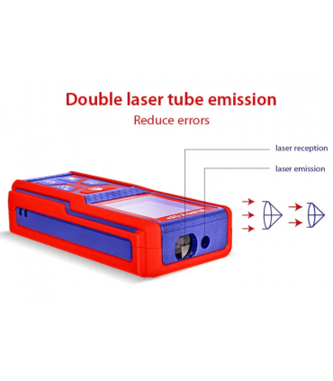 EMTOP 60m Mini Handheld Digital Laser Distance Detector Multifunctional Device For Area Volume Height