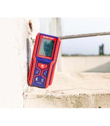 EMTOP 60m Mini Handheld Digital Laser Distance Detector Multifunctional Device For Area Volume Height