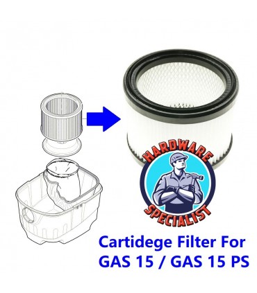 Bosch Cartridge Filter For Wet And Dry Vacuum GAS 15/GAS 15 PS